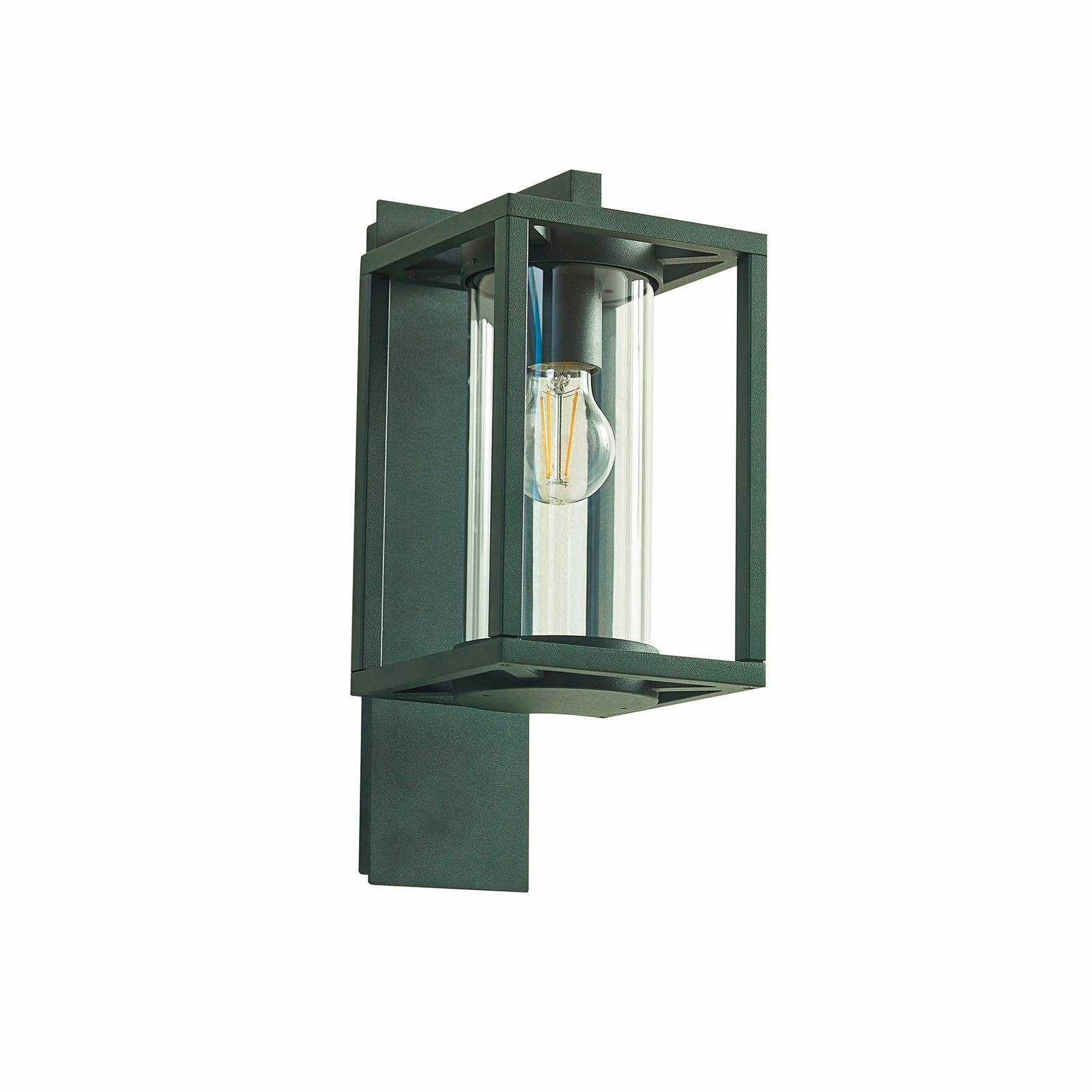 Lucande Außen-Wandleuchte Ferda, Metall, Grün IP44, 1 x 15 W LED