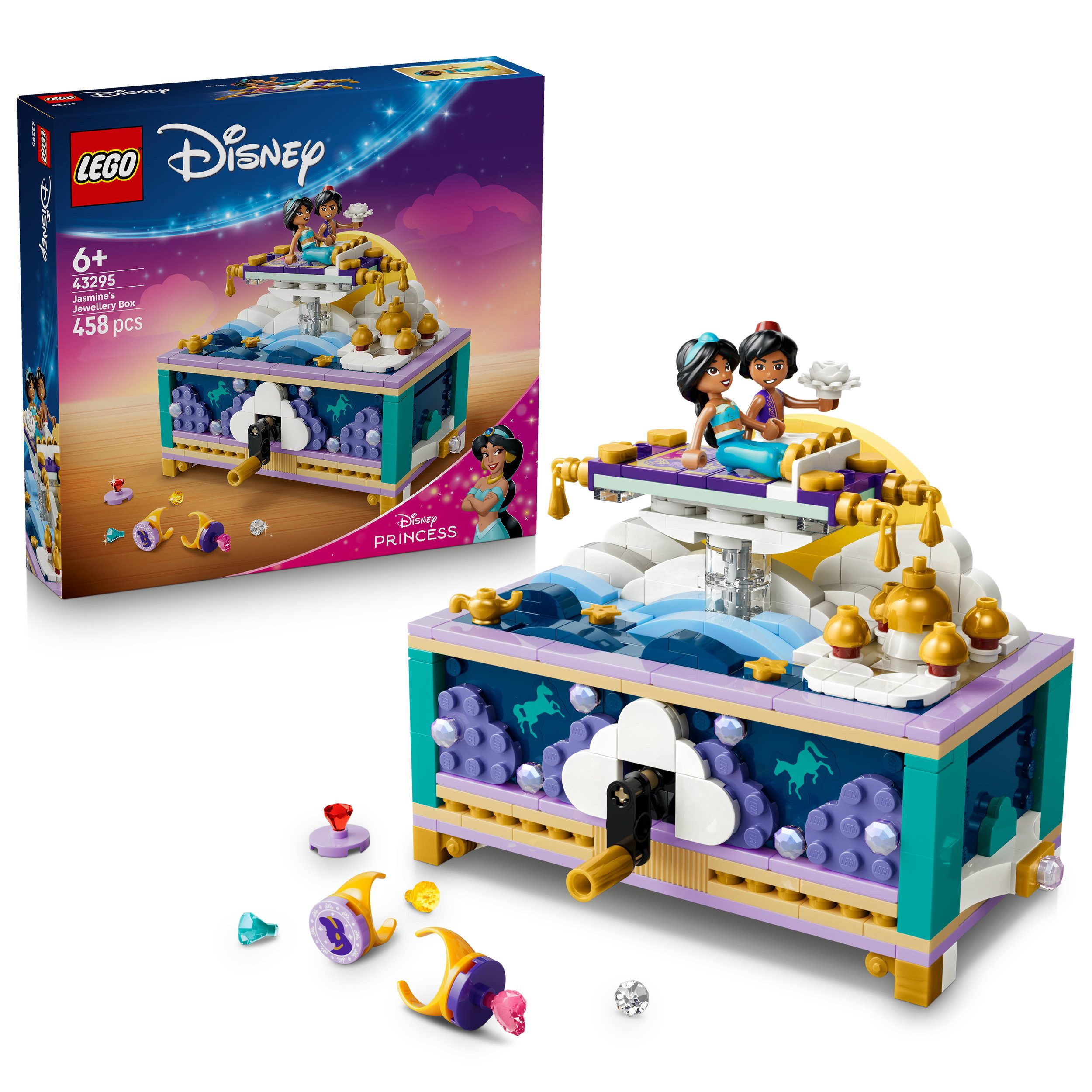 LEGO® Jasmins Schmuckkästchen (43295), LEGO Disney Princess Konstruktionsspielsteine, (458 St)