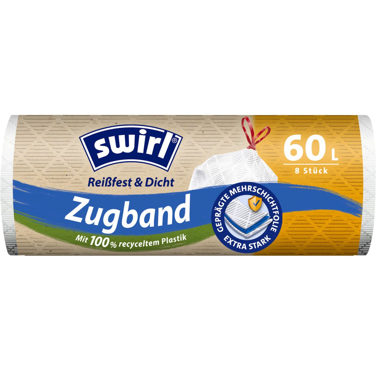 Swirl Müllbeutel Swirl Zugband-Müllbeutel 60 l aus recyceltem