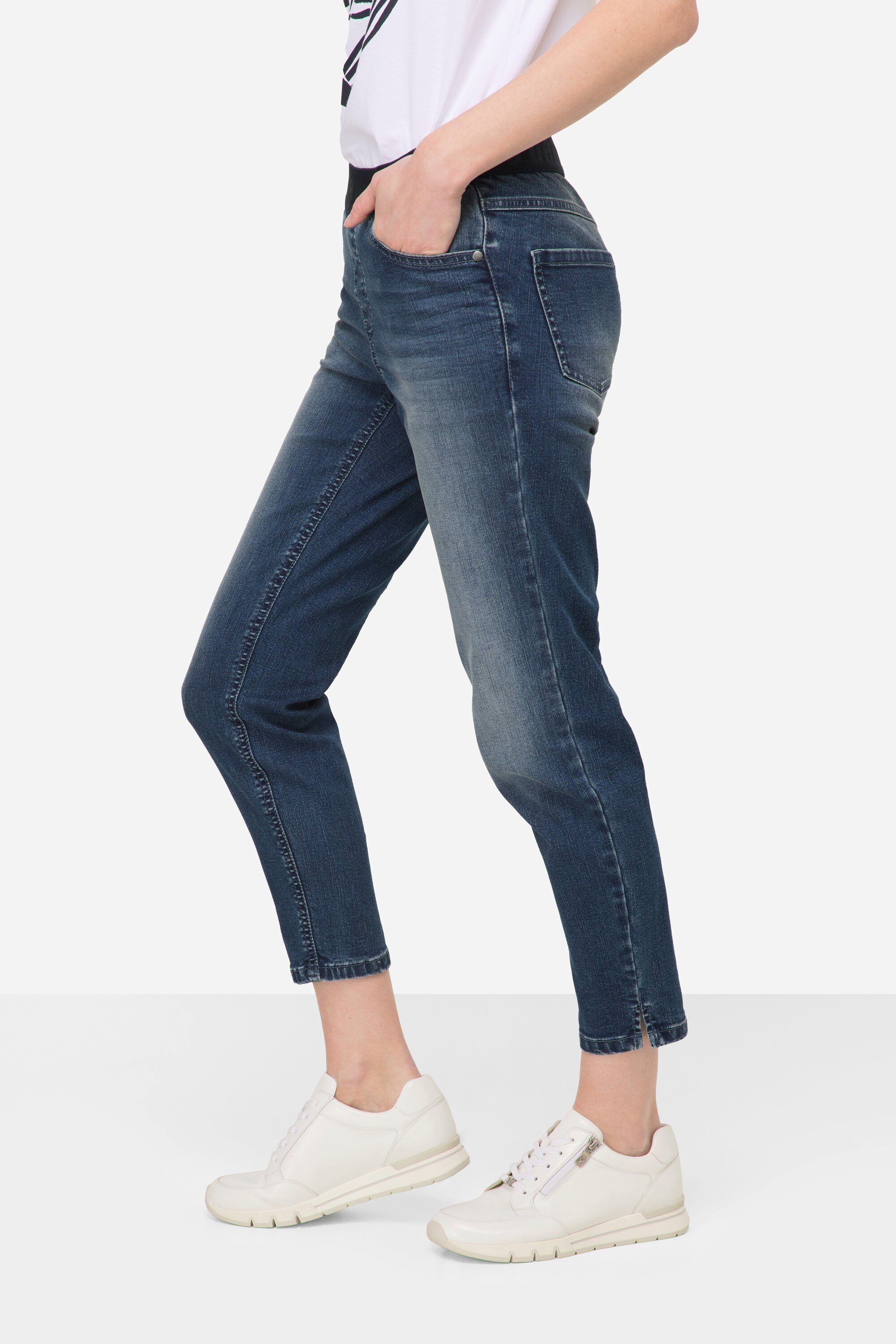 blue Pocket Regular-fit-Jeans denim 4 Laurasøn Julia Elastikbund Jeans