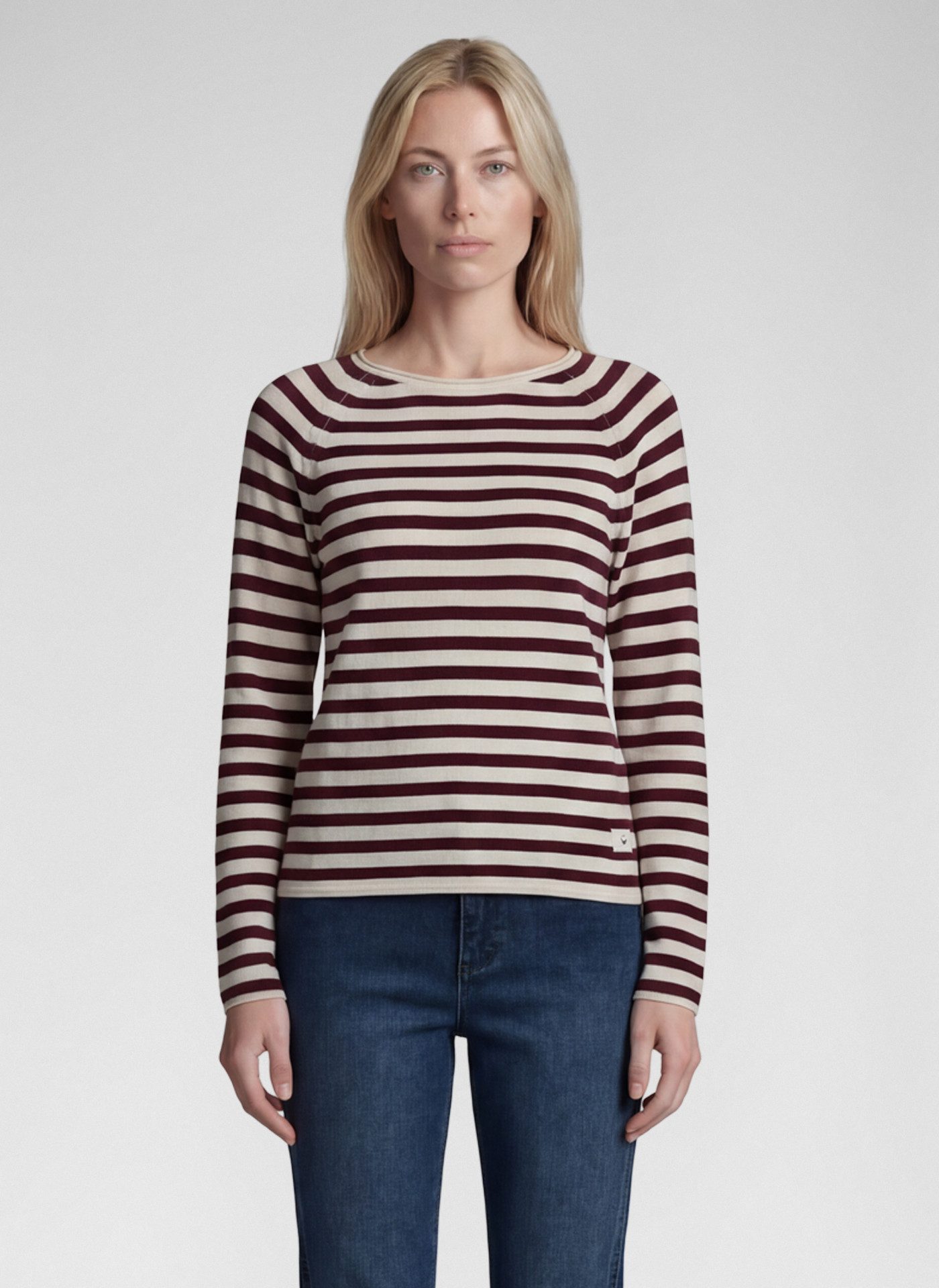 Rabe Strickpullover in Ringel-Optik