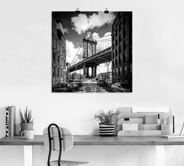 Artland Poster New York City Manhattan Bridge I, Amerika (1 St), als Alubild, Leinwandbild, Wandaufkleber oder Poster in versch. Größen