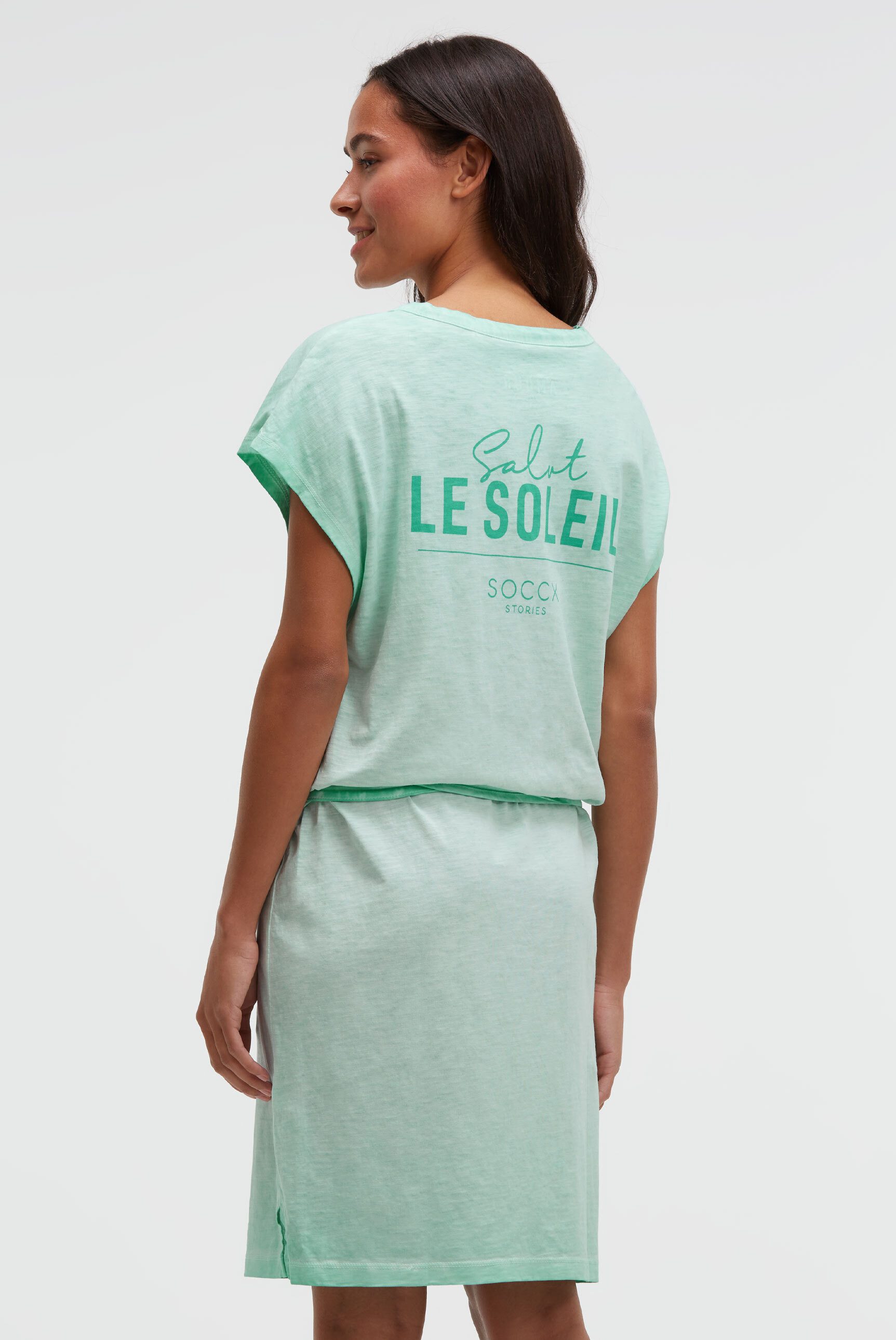 SOCCX Sommerkleid mit Bindegürtel