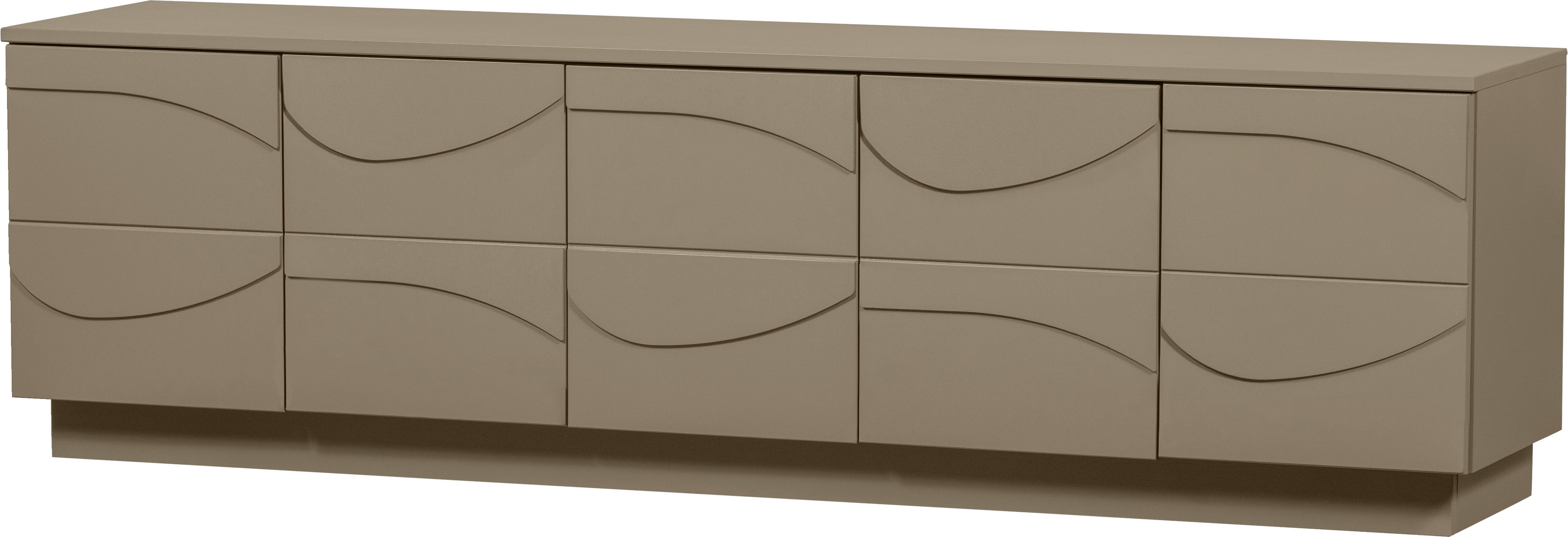 WOOOD Lowboard Teo TV-Bord, mit Kabeldurchführung, Push-to-Open-Funktion, Breite 180 cm