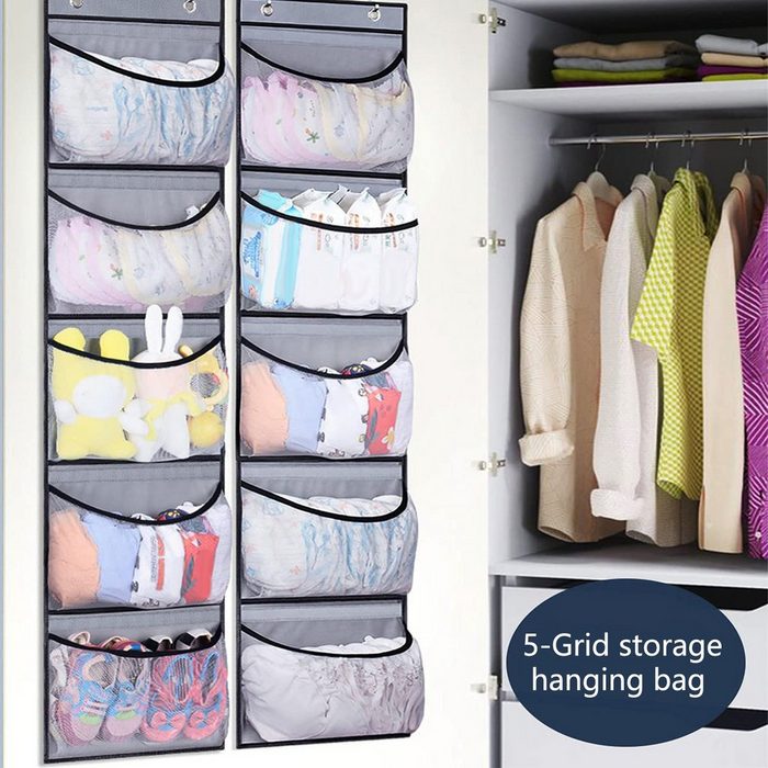 Rutaqian Kleidersack Kleidersack hängend Aufbewahrungstasche für Schlafzimmer. 5 Taschen
