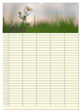 CALVENDO Wandkalender Der Naturgarten Familienplaner mit Schweizer KalendariumCH-Version (Premium, hochwertiger DIN A2 Wandkalender 2023, Kunstdruck in Hochglanz)