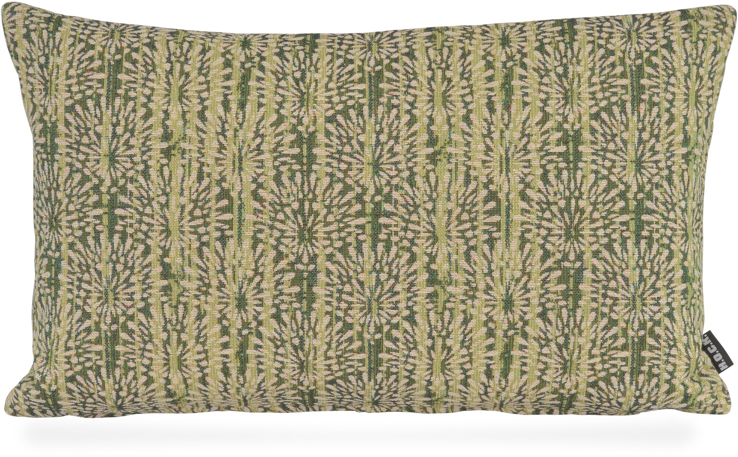 H.O.C.K. Dekokissen Anny, Sofakissen inkl. Füllung, 50x30cm, Dekokissen Blumen, floral, grün