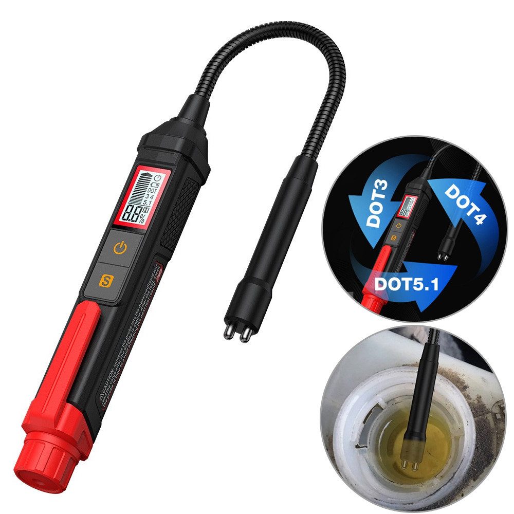Spannungsprüfer Bremsflüssigkeitstester mit LCD-Bildschirm & Hochpräziser Sonde