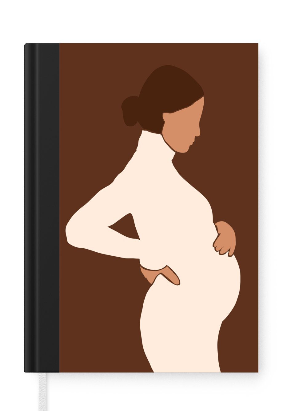 MuchoWow Notizbuch Schwangerschaft - Frauen - Mutti - Elternschaft, Journal, Merkzettel, Tagebuch, Notizheft, A5, 98 Seiten, Haushaltsbuch
