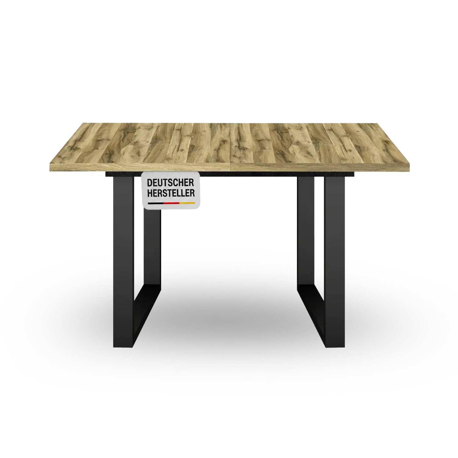 Storado Esstisch Big System Metall U 140–210×90cm, Esszimmertisch, Stabiles U-Gestell für einen sicheren Stand