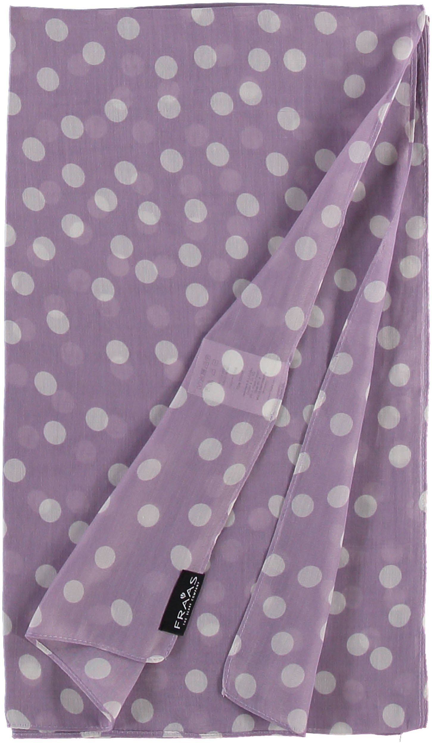 lavender (1-St), Fraas Polyesterschal, Punkte-Print mit Modeschal