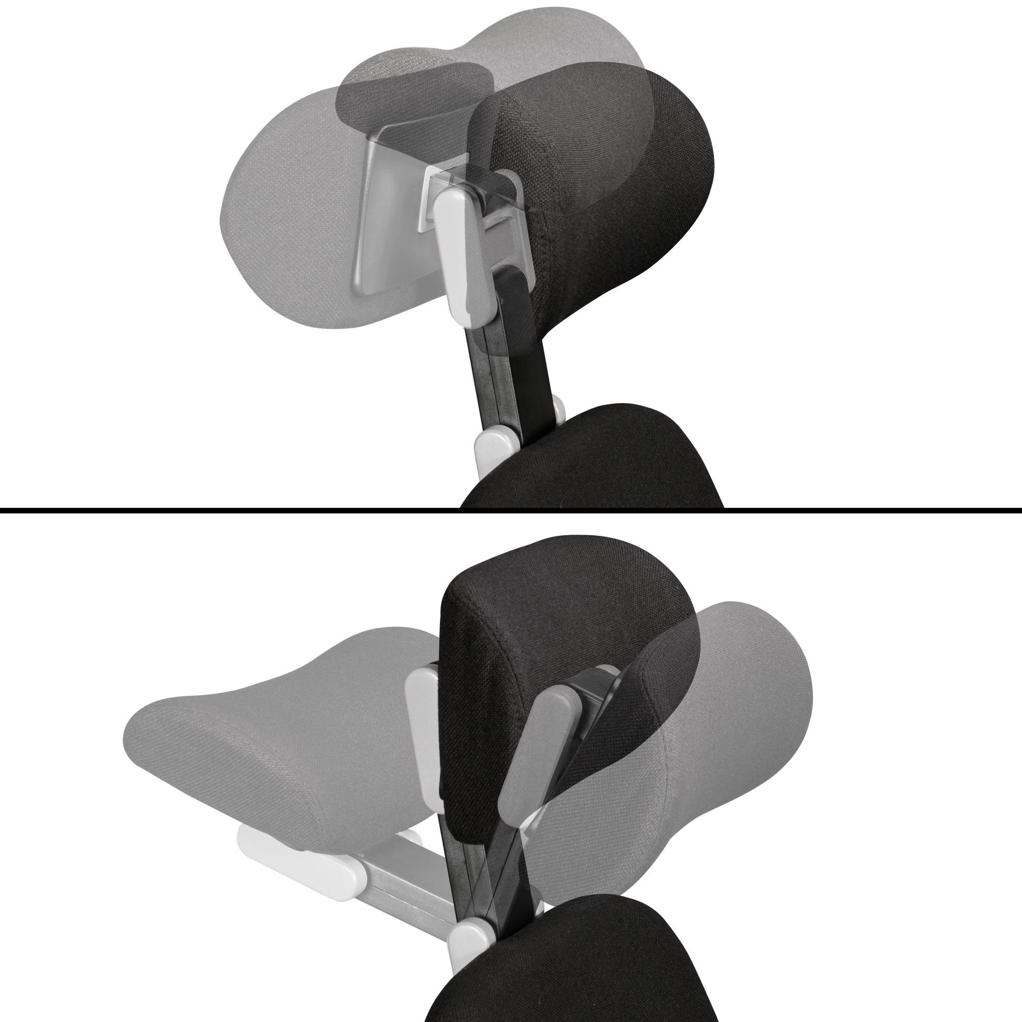 & ergonomisch in Synchromechanik Stoff-Bezug Design Chef-Sessel & Bürostuhl & Bürostuhl mit Bürostuhl Drehstuhl Schwarz, Armlehnen, Schreibtisch-Stuhl Kopfstütze mit mit in Kopfstütze verstellbaren 120 möbelando kg Schwarz, Stoff-Bezug