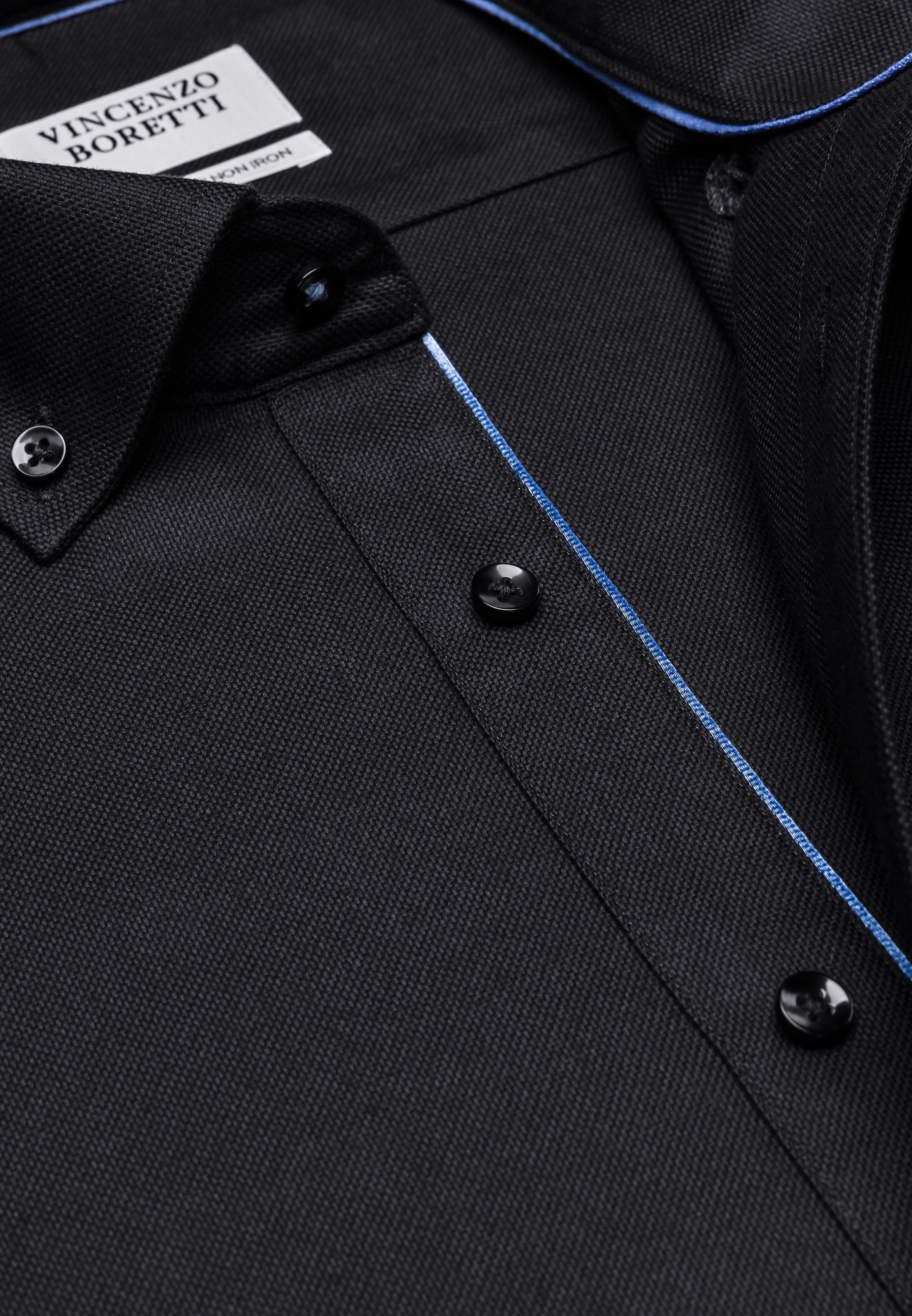 Vincenzo Boretti Businesshemd gerader Schnitt bügelfrei soft Oxford