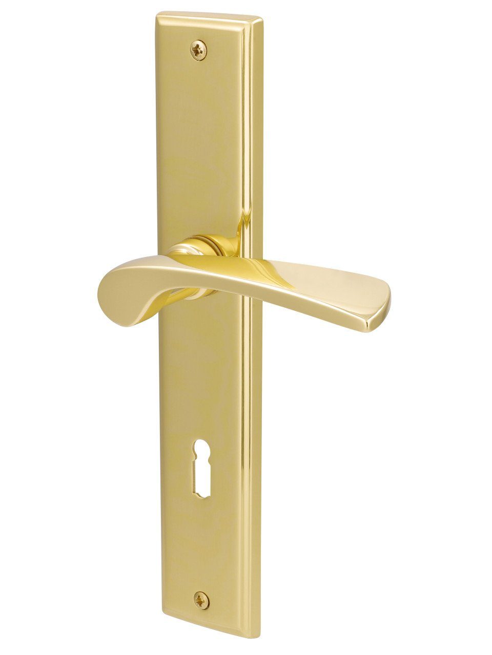 Alpertec Drückergarnitur Alpertec BB-Langschildgarnitur Nelson Messing gold