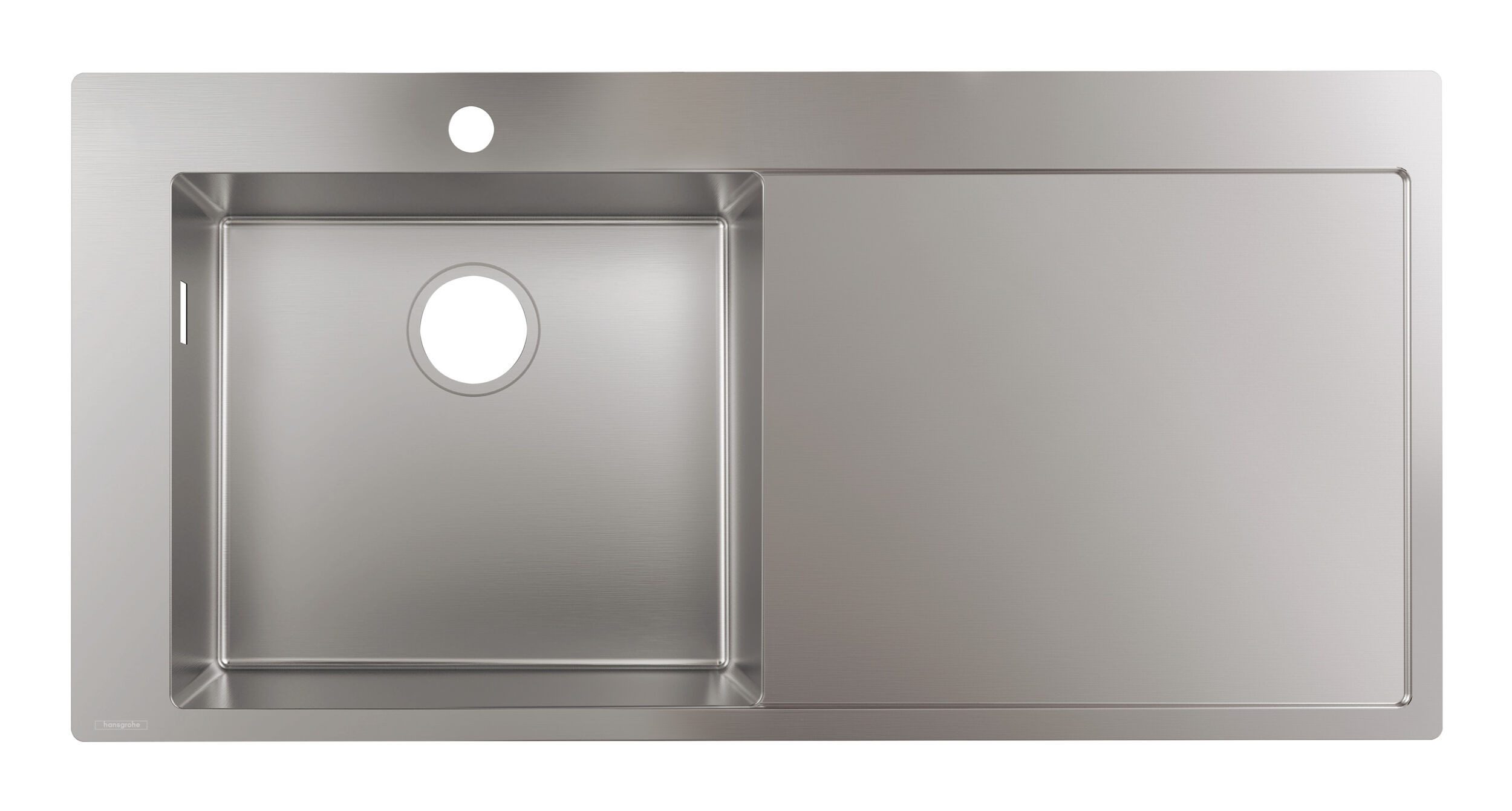 hansgrohe Küchenspüle S71, Einbauspüle S716-F450 mit Abtropffläche rechts - Edelstahl