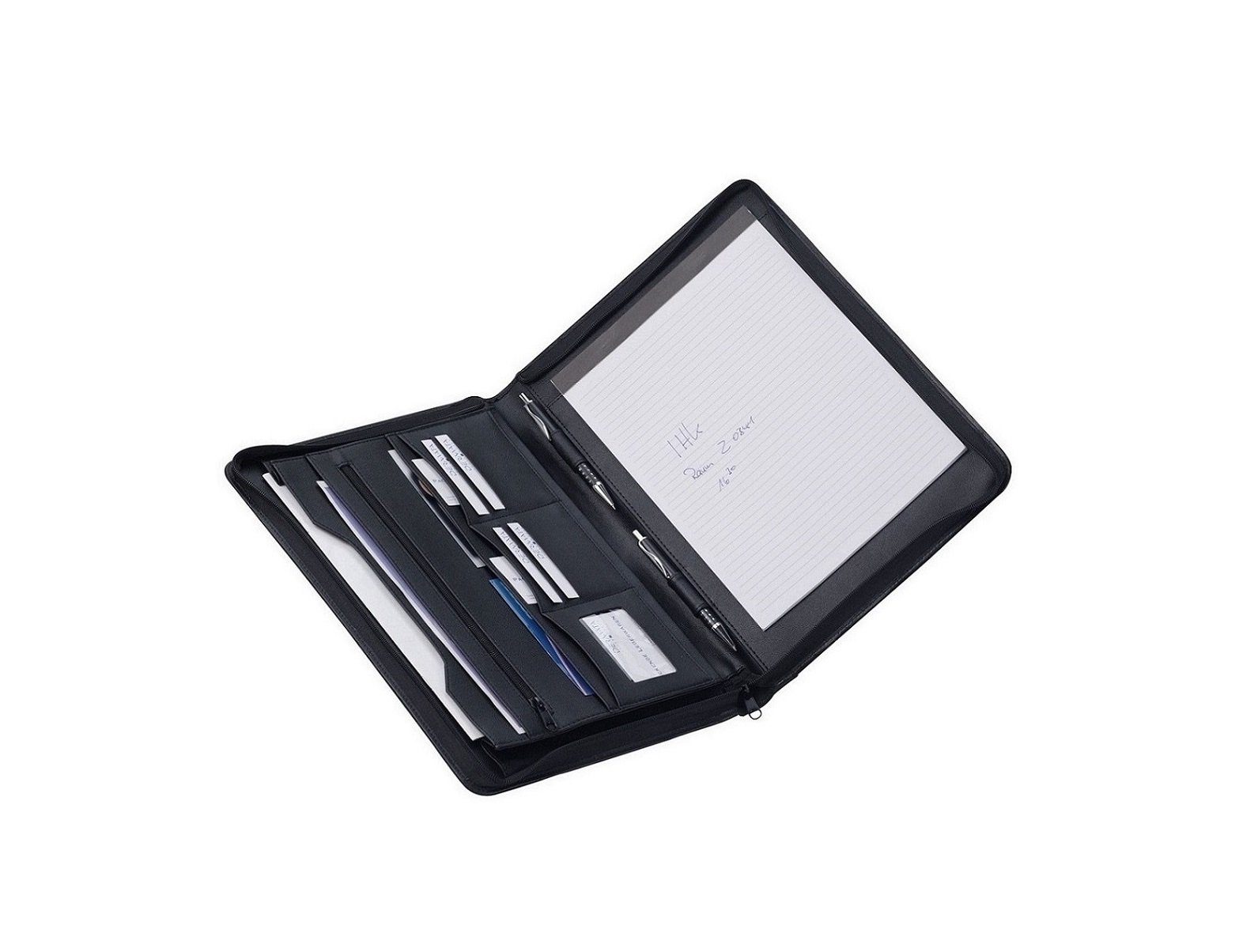 Schreibmappe Kunstleder - 36,5 x 26,5 x 3 cm - schwarz