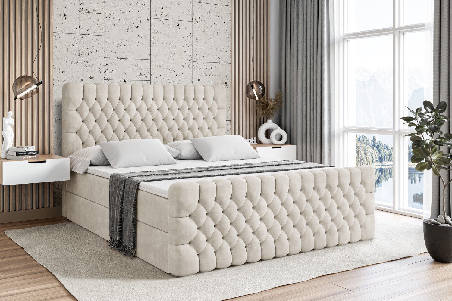 ALTDECOR Boxbett SERENE-Z (Multipocket-Matratze H4, H3 Matratze Bonellfeder günstig online kaufen