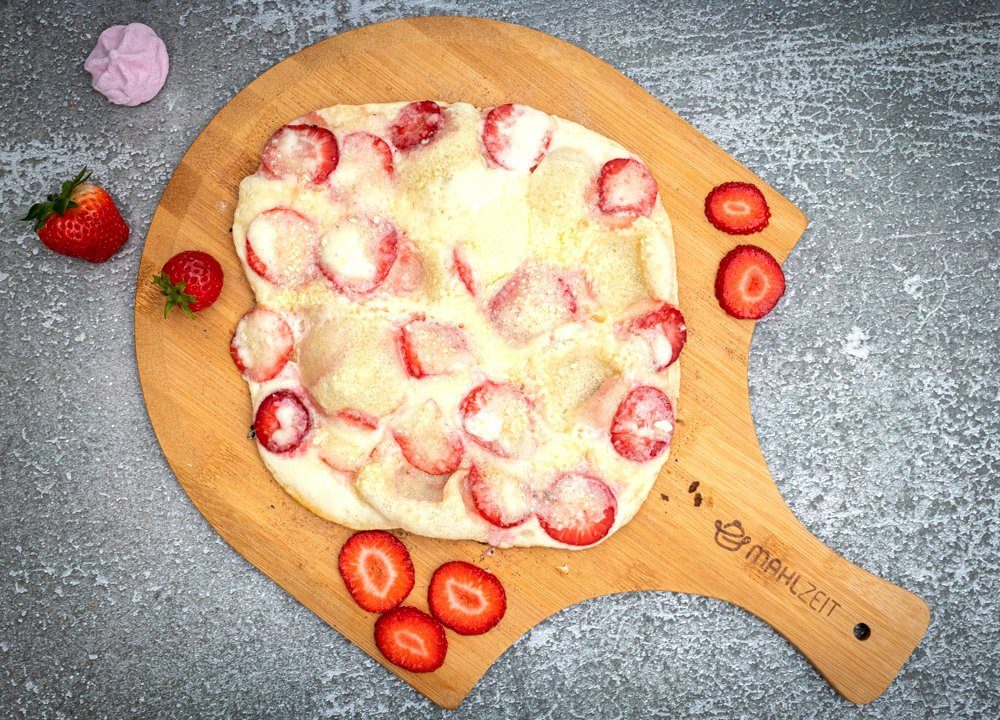 Mahlzeit Pizzastein 3-teiliges Pizza Set, 40 x 30 cm, Pizzastein mit Schaufel und Messer, Cordieriet, (Set, Pizza Stein, Pizza Schieber und Pizzaschneider)