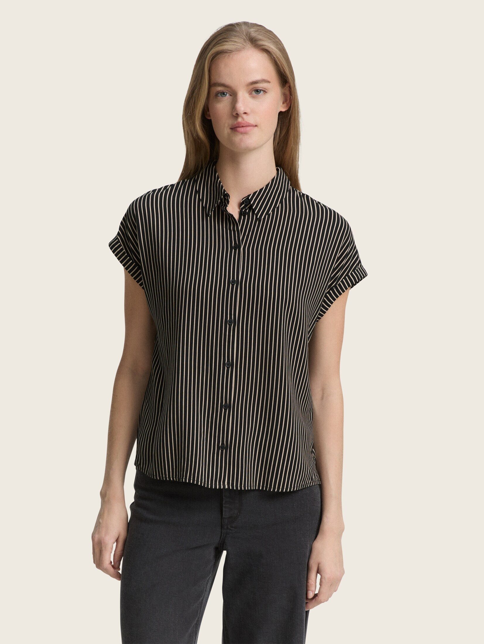 TOM TAILOR Denim Kurzarmbluse Bluse aus günstig online kaufen