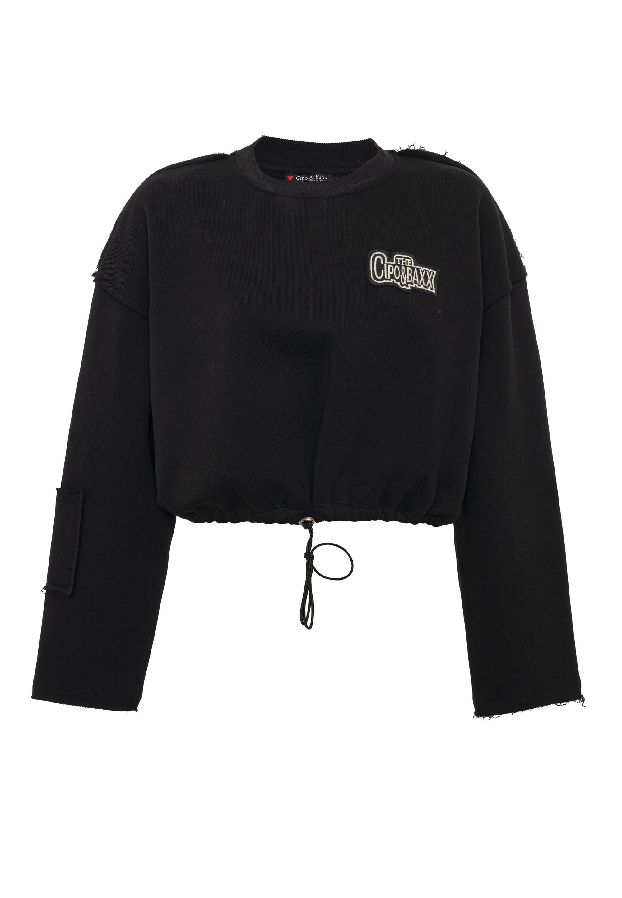 Cipo & Baxx Sweatshirt WL370 (1-tlg) hochwertiger Sweatstoff