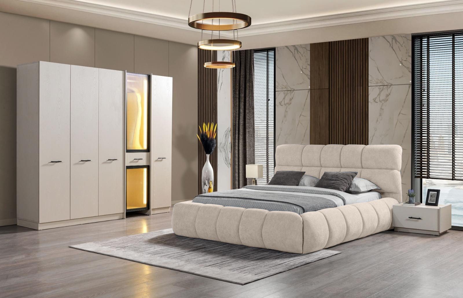 Sitheim-Europe Boxspringbett Polsterbett EVA 180x200 cm mit Stauraum & Hebefunktion