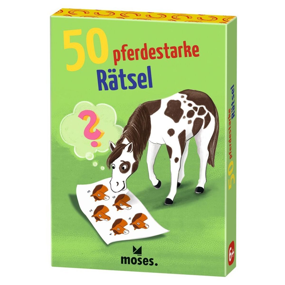 Moses. Verlag Spiel 50er Kartenset Pferde – Rätsel, Spiele & Quiz gegen Langeweile