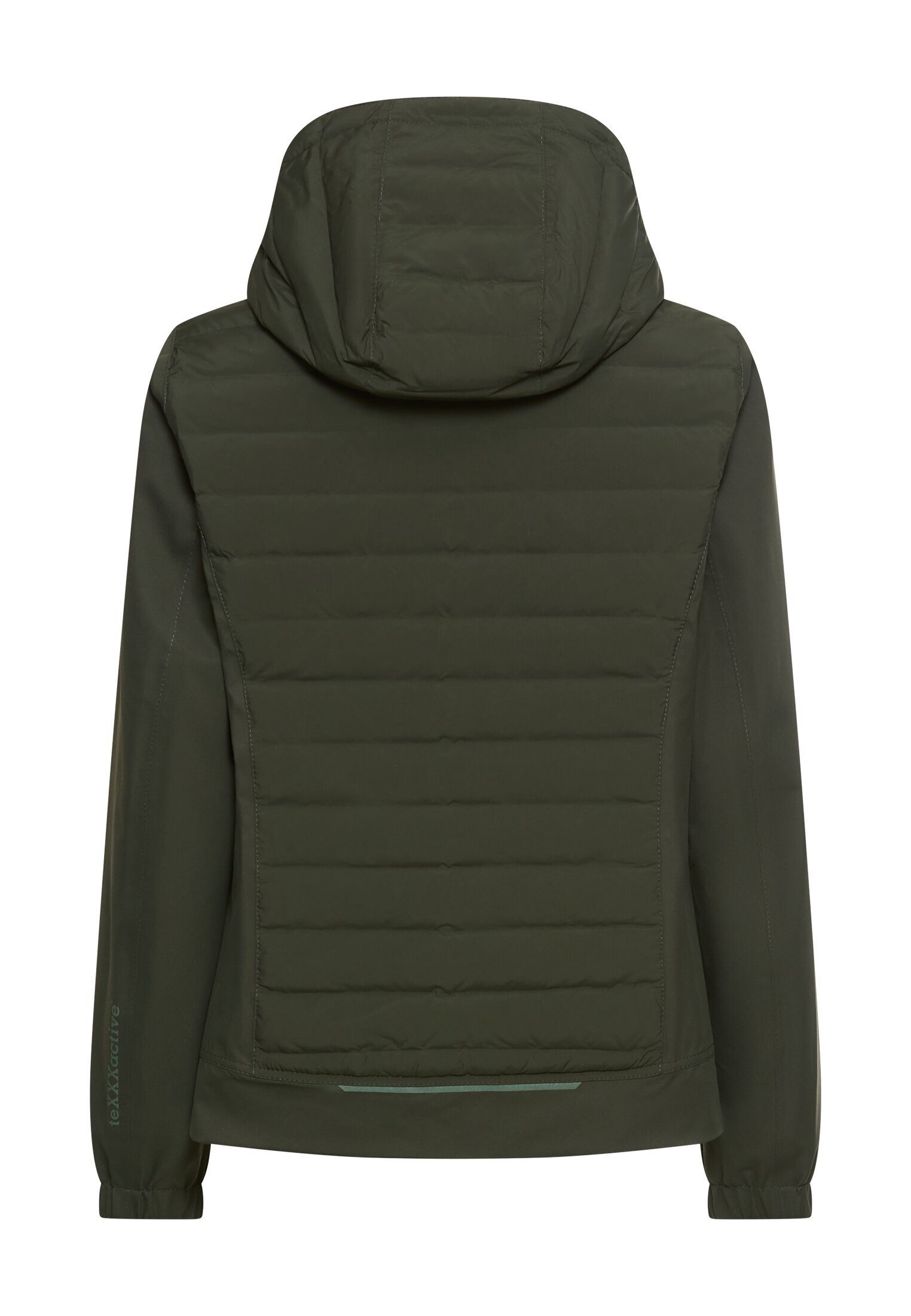 camel active Funktionsjacke mit verstellbarer Kapuze Langarm Markenlogo