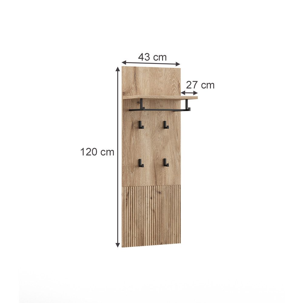 Vicco Garderobenschrank Eliza, Viking Oak, 43 günstig online kaufen