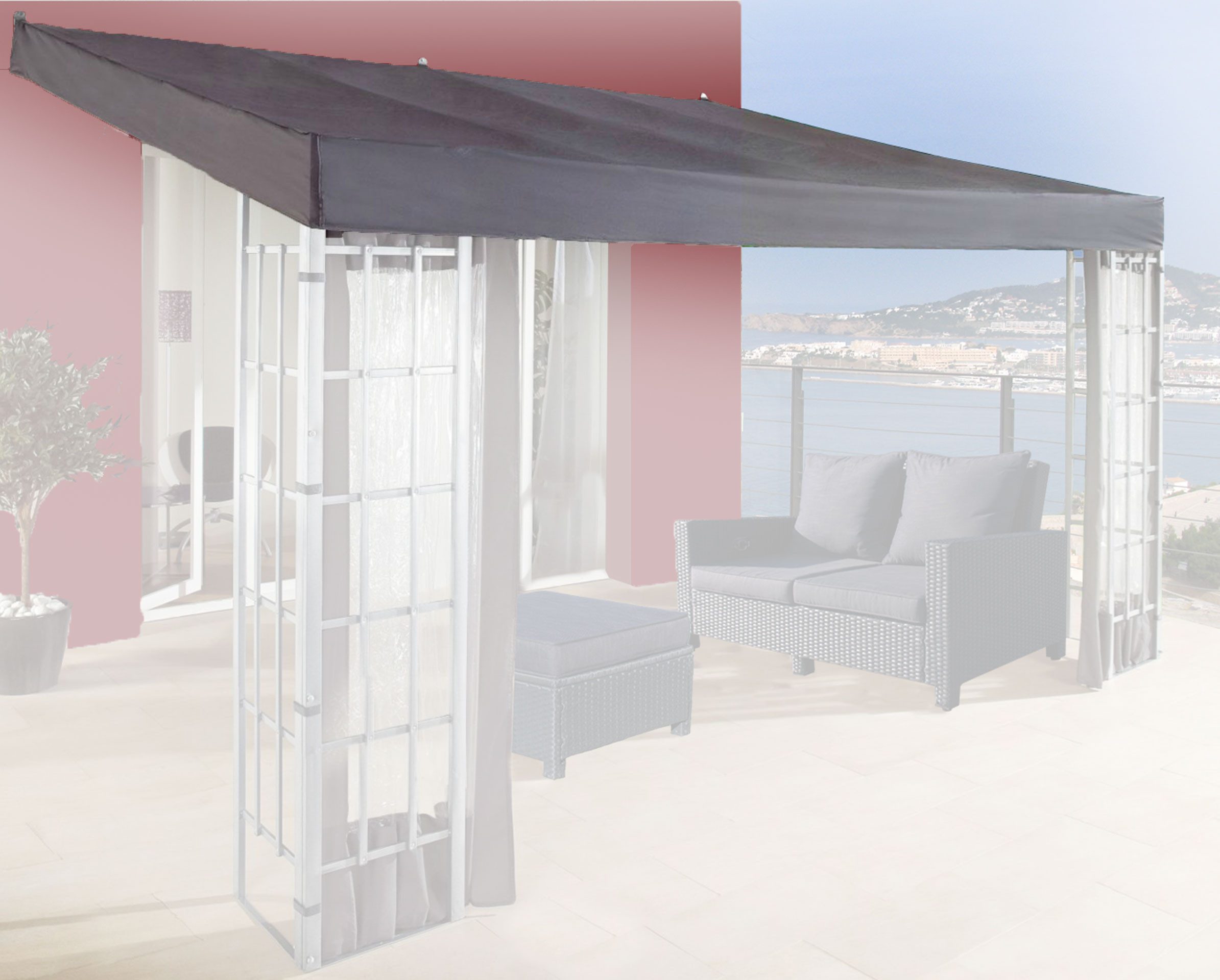 Quick Star Anbaupavillon Ersatzdach Anbaupergola Alu günstig online kaufen
