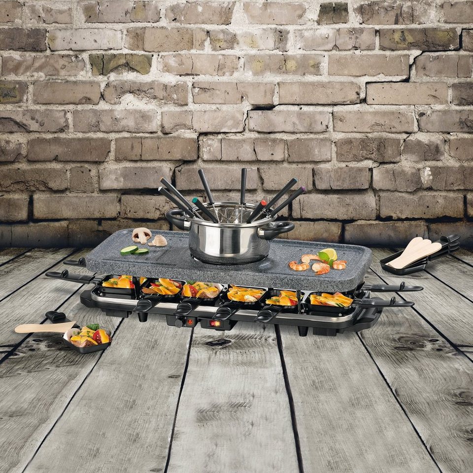 KOCHWERK Raclette und Fondue-Set GRANITlook 8 Personen