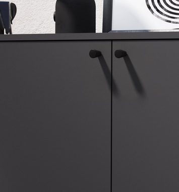xonox.home Nachttisch Pure (in grau mit Artisan Eiche, Höhe 60 cm, auch für Boxspringbetten), Retro Design