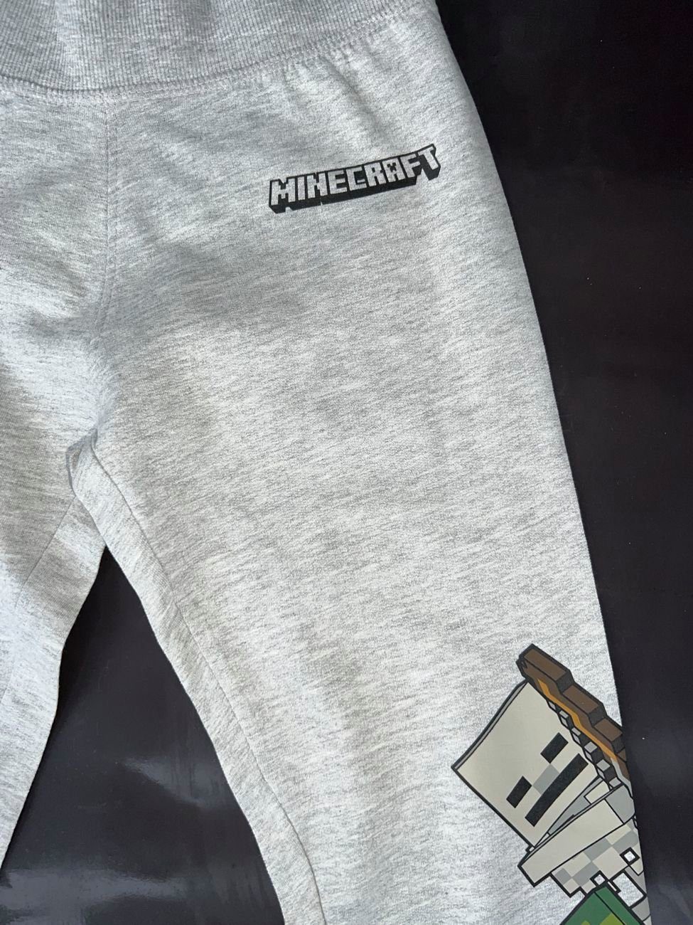 Minecraft Jogginghose MINECRAFT Kinder Jogginghose Jungen + Mädchen Hose GRAU 116 - 152