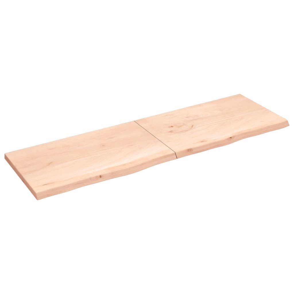 Tischplatte cm 200x60x(2-4) Unbehandelt Eiche furnicato Massivholz