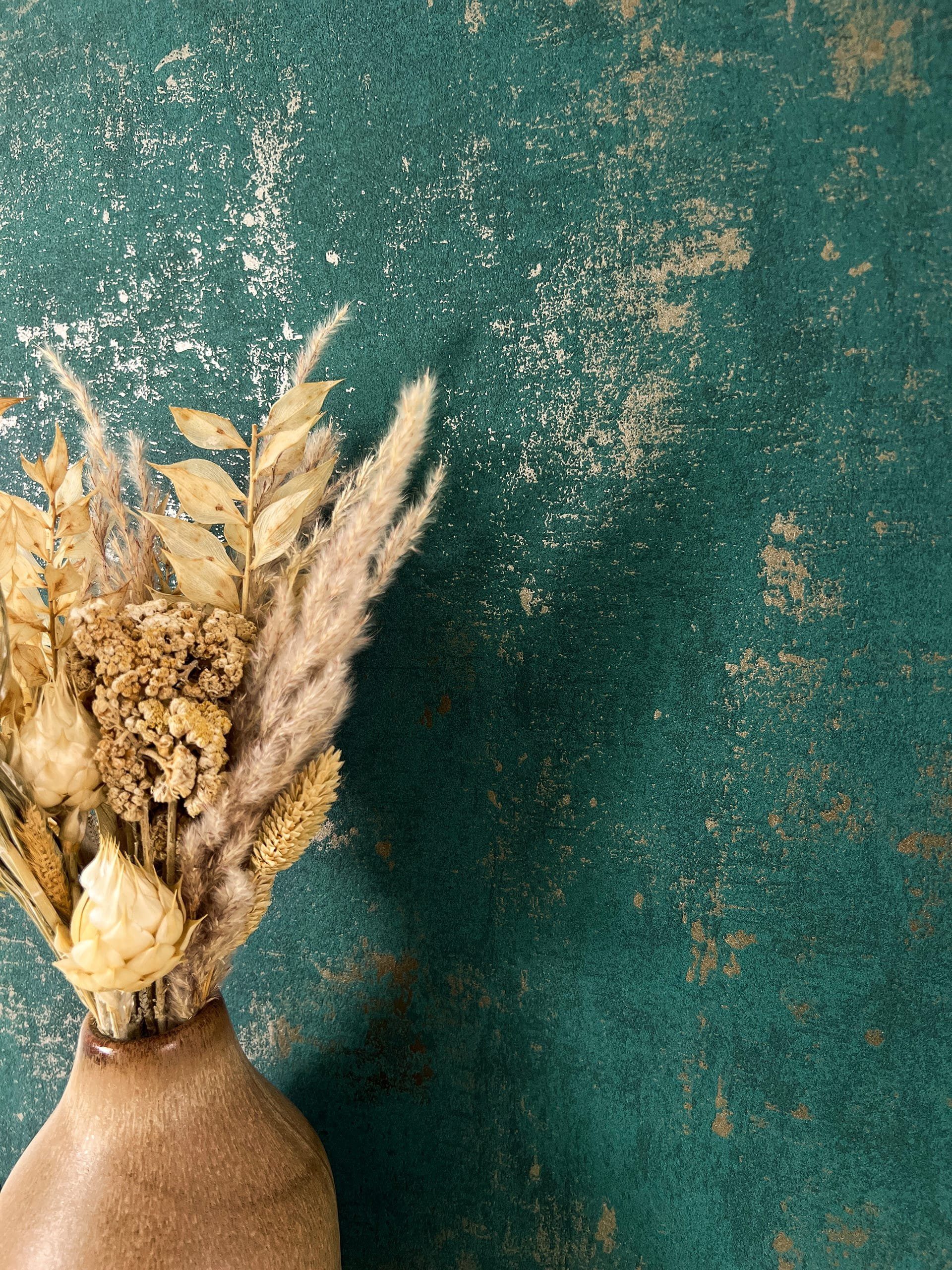 Newroom Vliestapete, Grün Tapete Modern Beton - Betonwand Betonoptik Dunkel günstig online kaufen