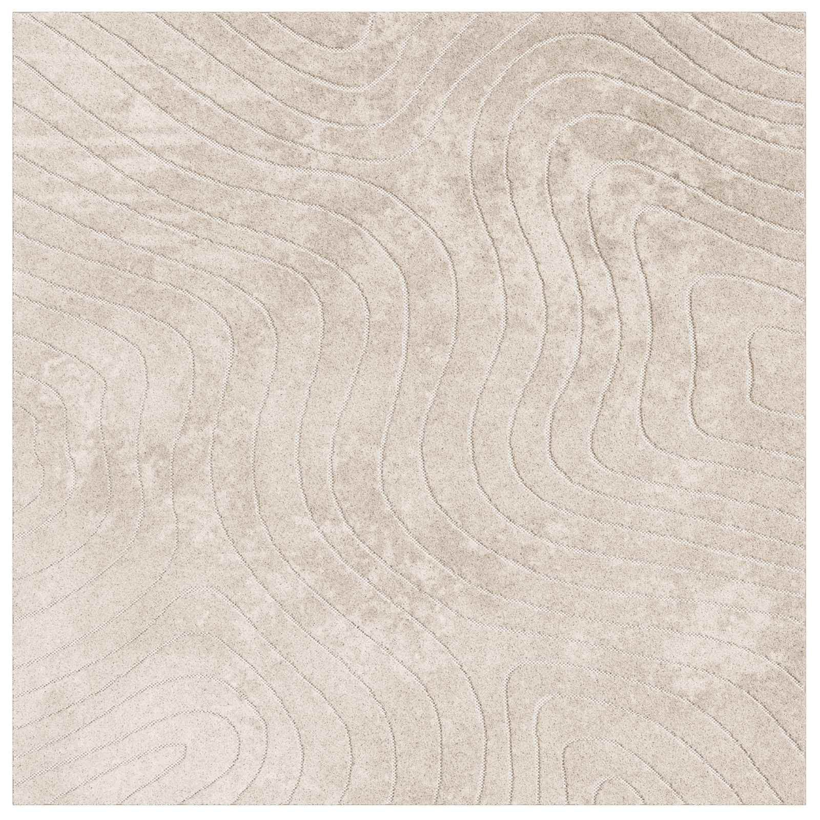vidaXL Teppich Bereichsteppiche PALMERAS Beige 240 x 240 cm Polyester, Quadratisch