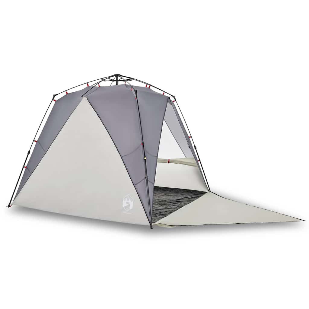 Kuppelzelt Strandzelt 4 Personen Grau Quick Release Wasserdicht