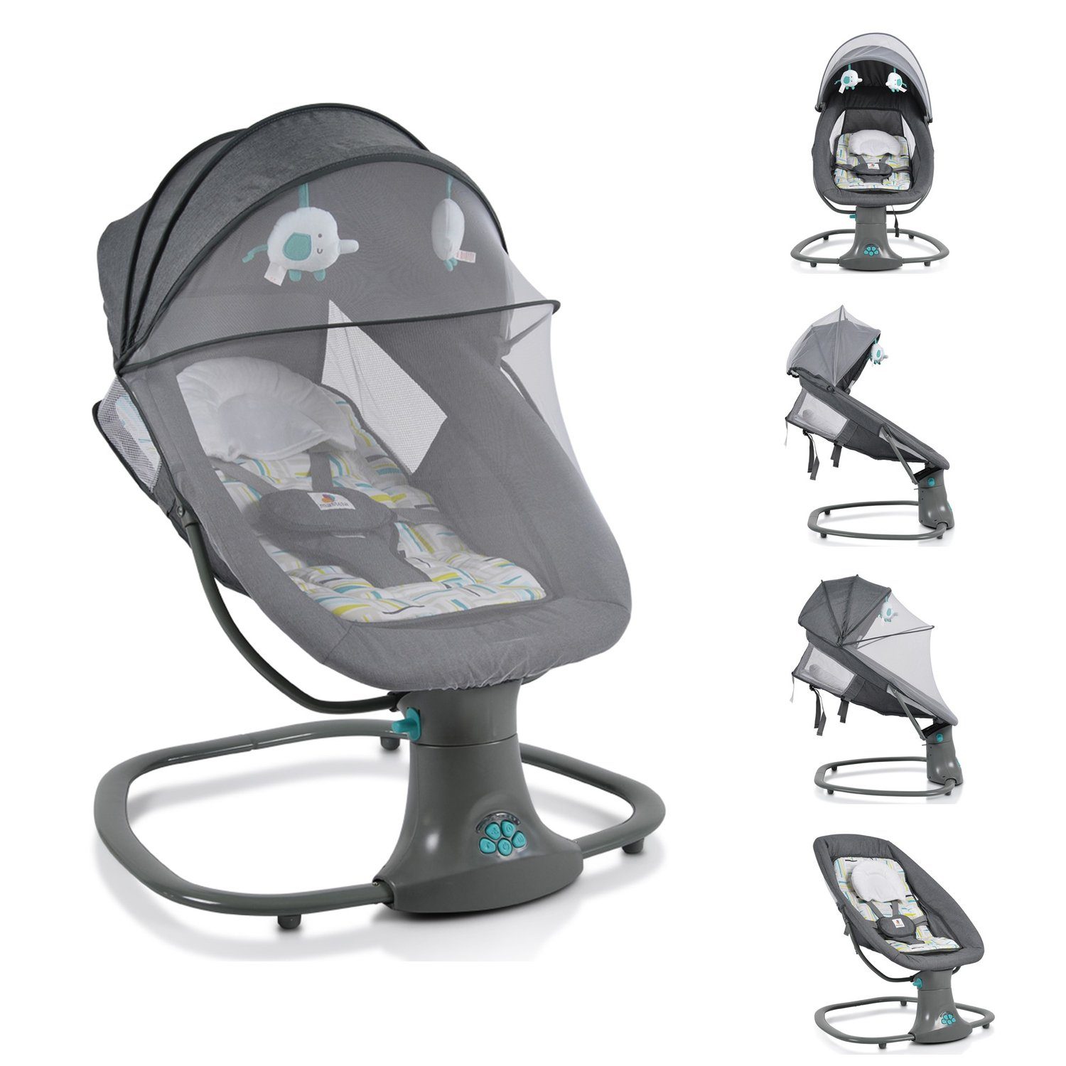 Moni Babywippe Babywippe Axel 3 in 1, Schaukelfunktion Stubenwagen, Fernbed günstig online kaufen