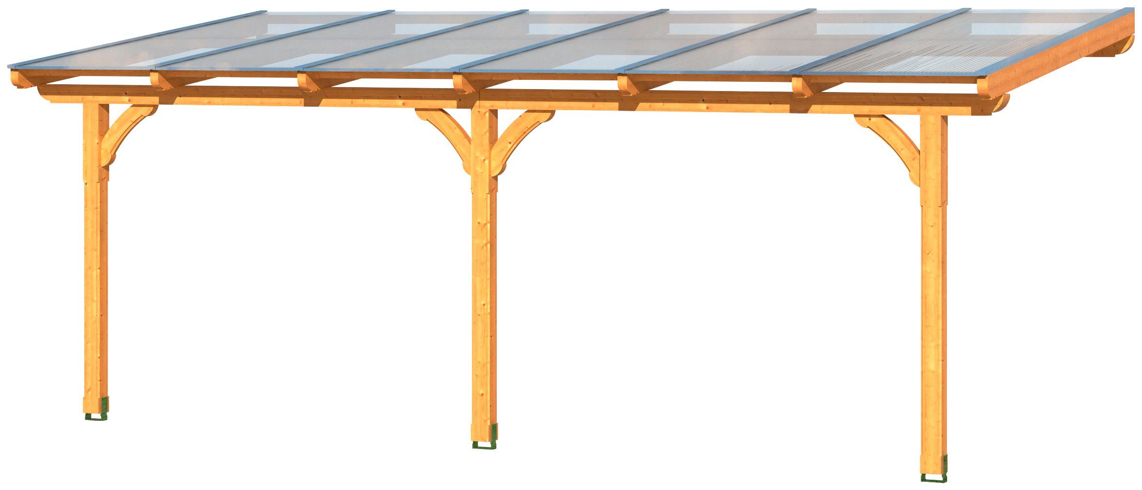 Thumbnail - Skanholz Terrassendach Rimini, BxT: 648x300 cm, Bedachung Doppelstegplatten, 648 cm Breite, verschiedene Tiefen