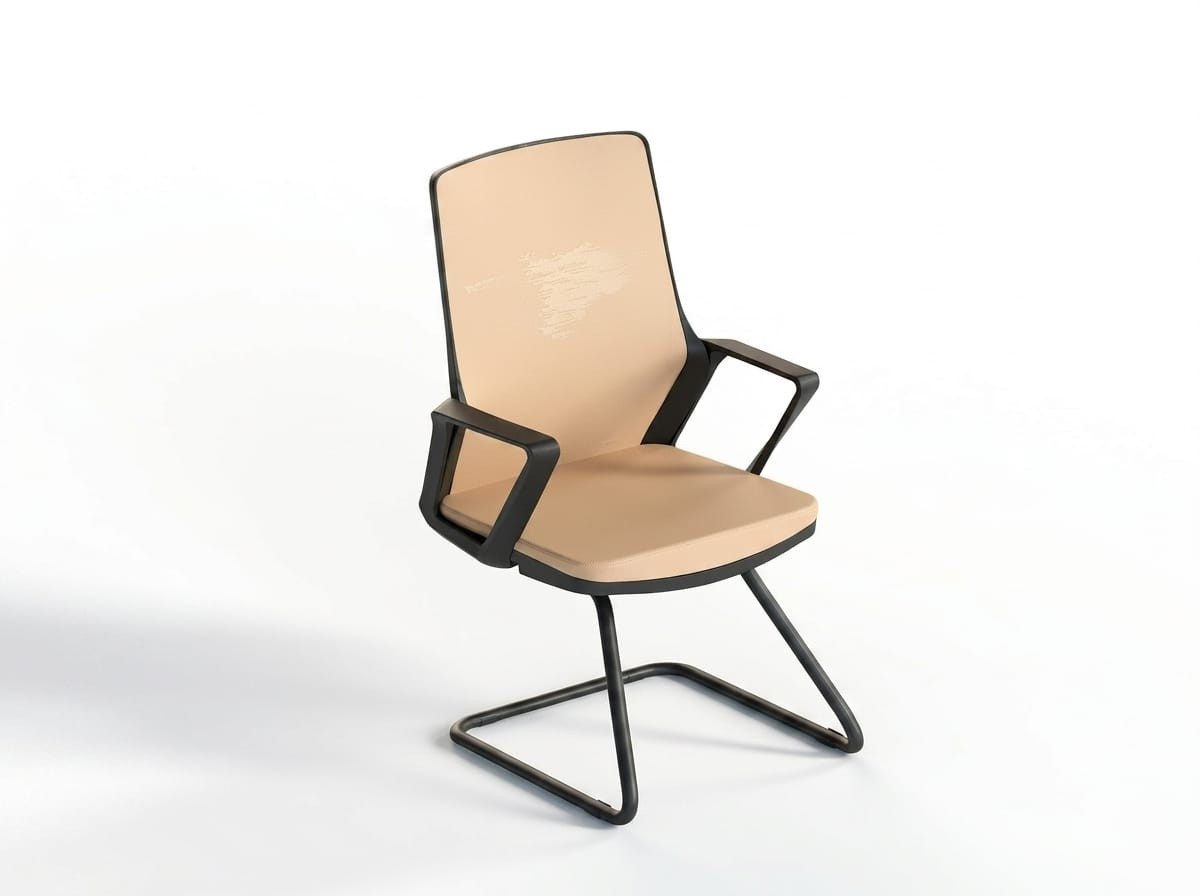 Xlmoebel Freischwinger Stuhl Blau Robust Metallgestell Modern Minimalistisch Konferenzstuhl