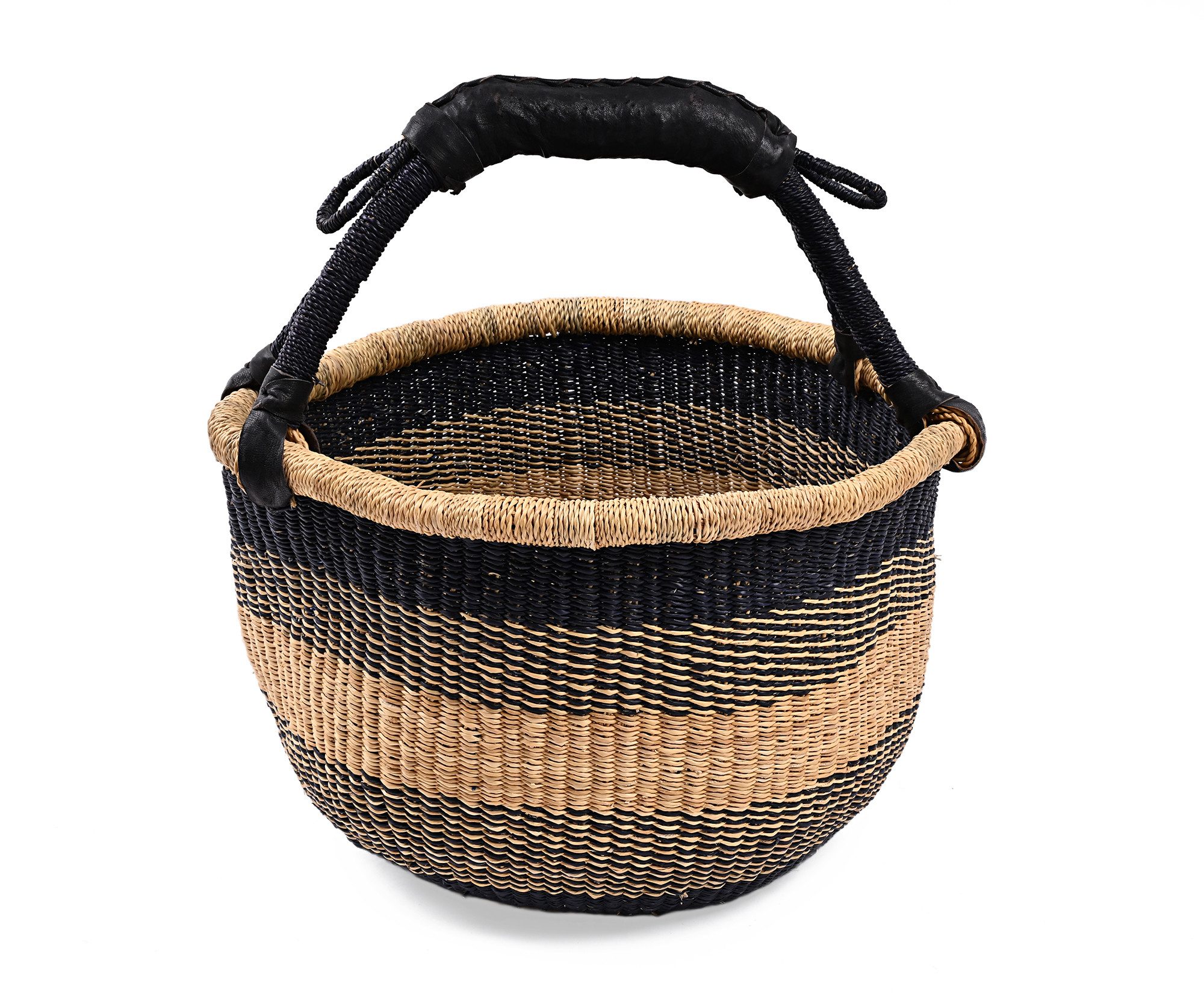 Goodman Design Einkaufskorb Handgefertigter Bolga-Korb aus Ghana – Schwarz günstig online kaufen