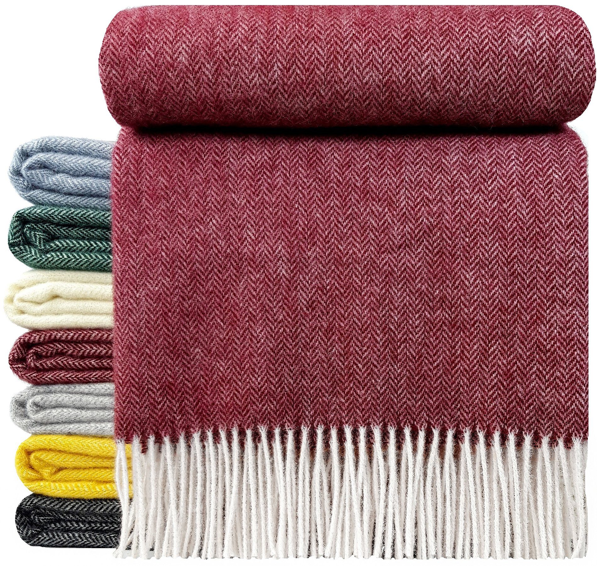 Wolldecke "TIROL A" 100 % Wolle, 140 x 200 cm in versch. Farben, STTS. € 42,99