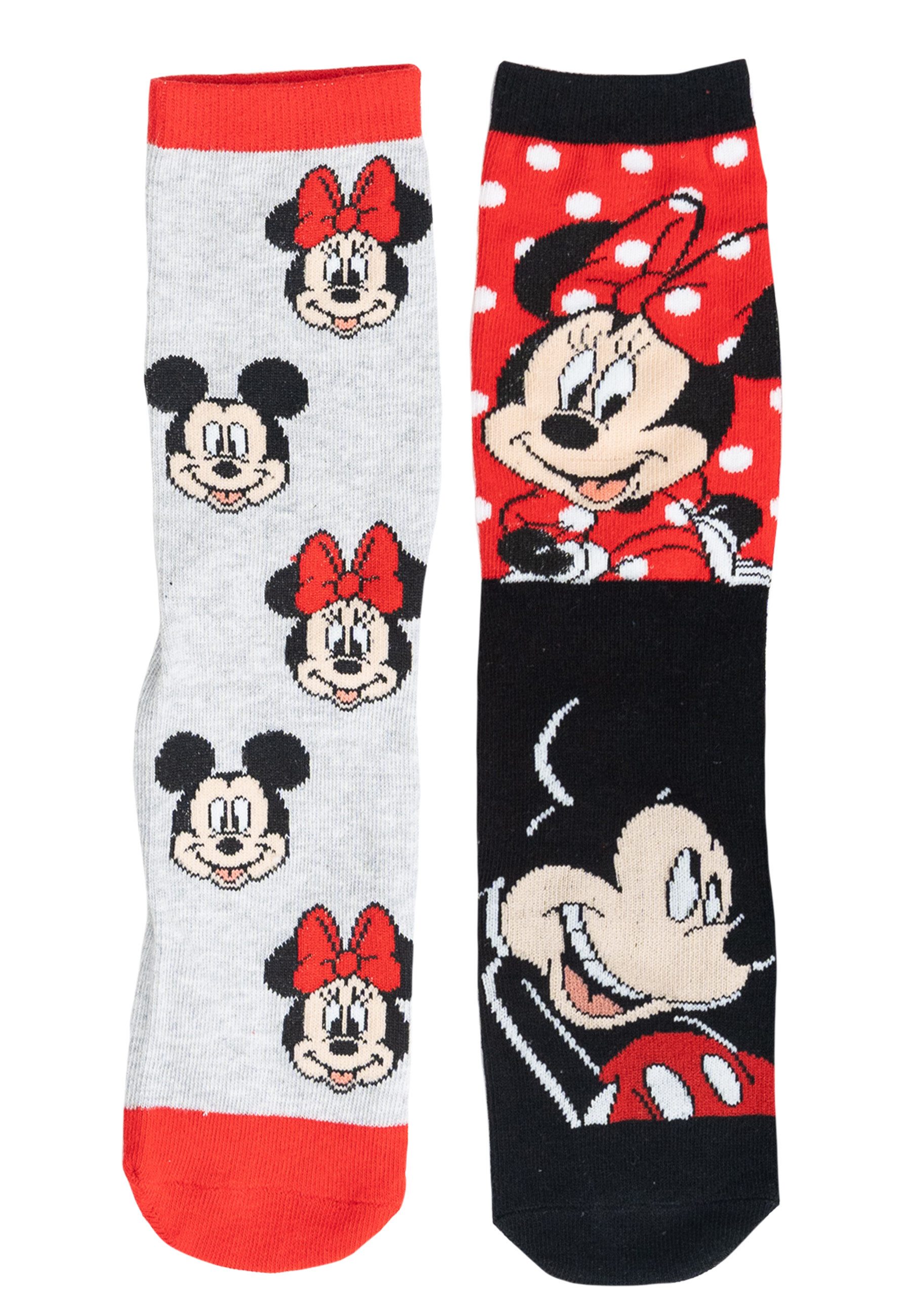 United Labels® Socken Disney Minnie & Mickey Mouse Socken Sneaker Strümpfe (5er Pack) 38-43