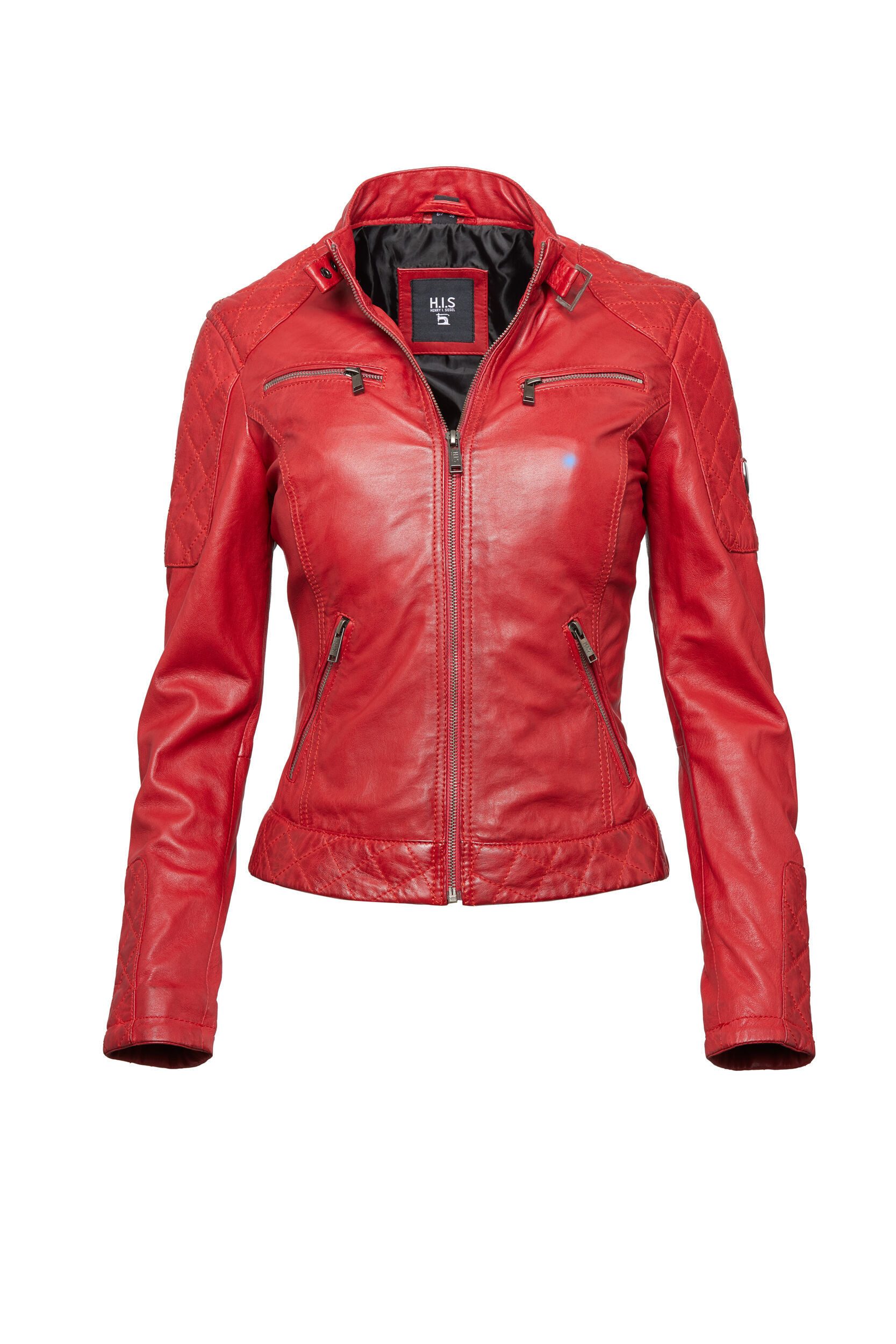H.I.S Lederjacke (1-St) in leicht taillierter günstig online kaufen