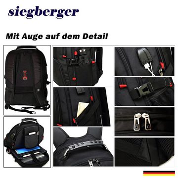 Siegberger Rucksack RSA1, mit 20 Fächern, Flaschenhalter, Audio-& USB-Zugang