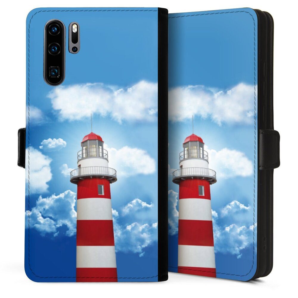 DeinDesign Handyhülle Leuchtturm Wolke Himmel Leuchtturm, Huawei P30 Pro New Edition Hülle Flip Case Klapphülle