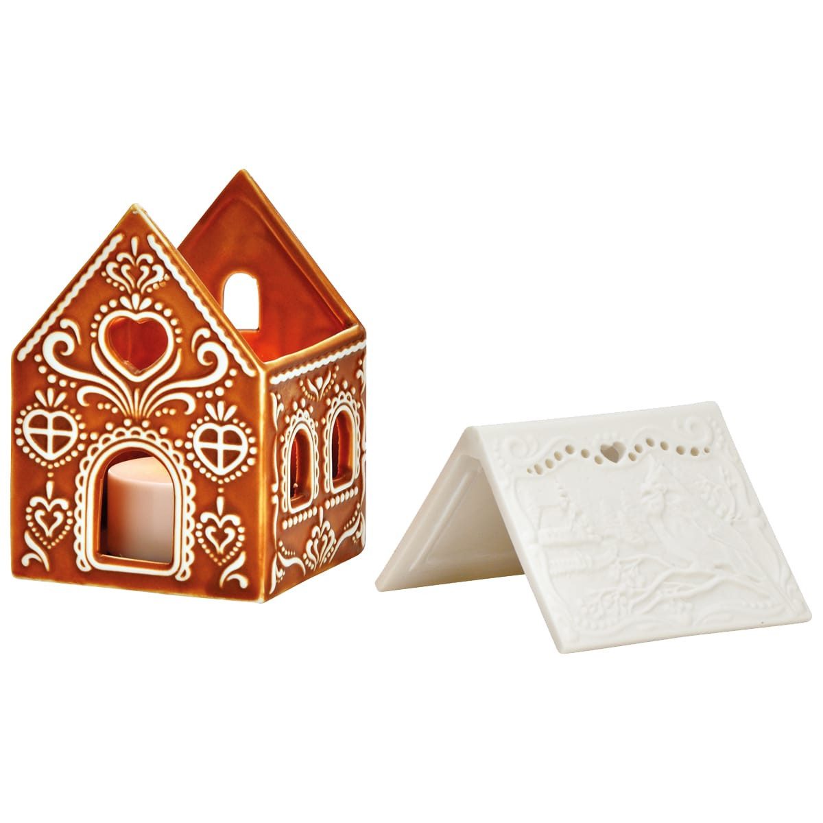 matches21 HOME & HOBBY Kerzenhalter Lebkuchen Lichthaus 9 cm als Teelichtha günstig online kaufen
