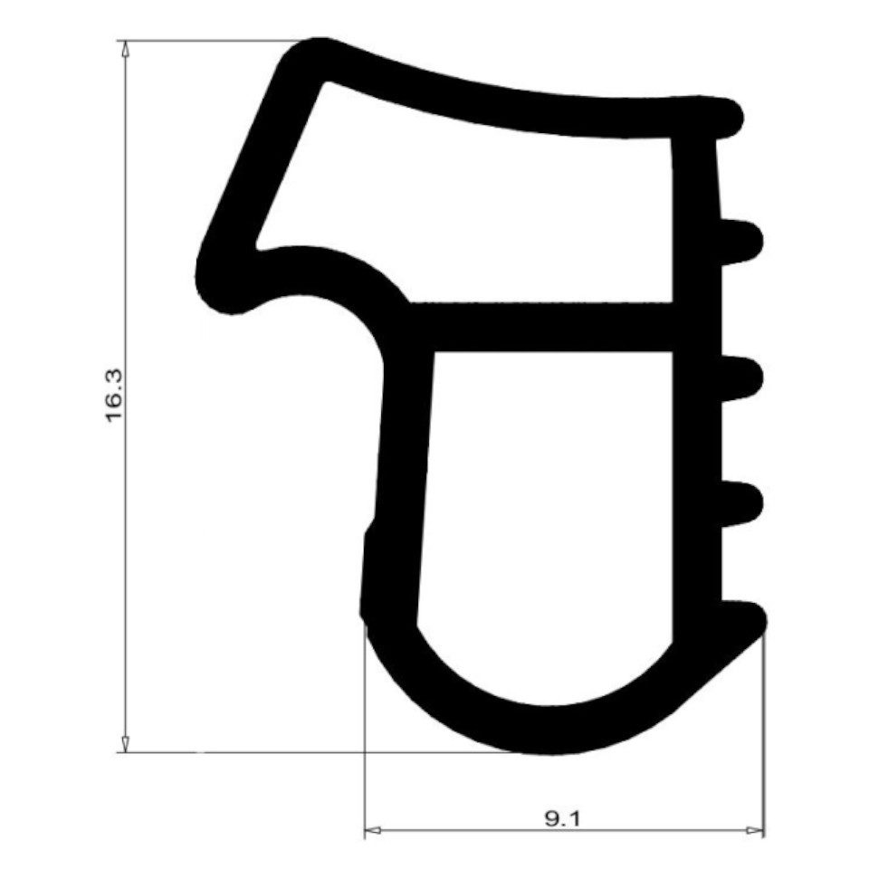 Einfach Dichtungen Türdichtband Stahlzargendichtung I 5m ►Langlebig und wartungsfrei