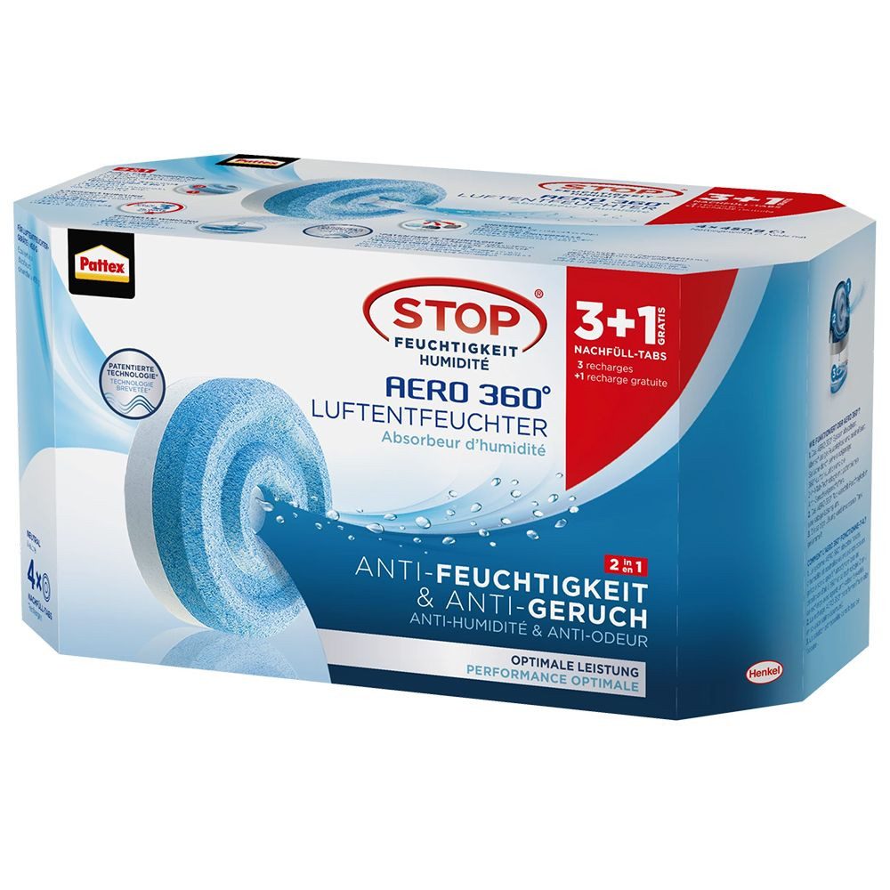 Pattex Luftbefeuchter Pattex Nachfülltabs für Aero 360 Luftentfeuchter 4x45 günstig online kaufen