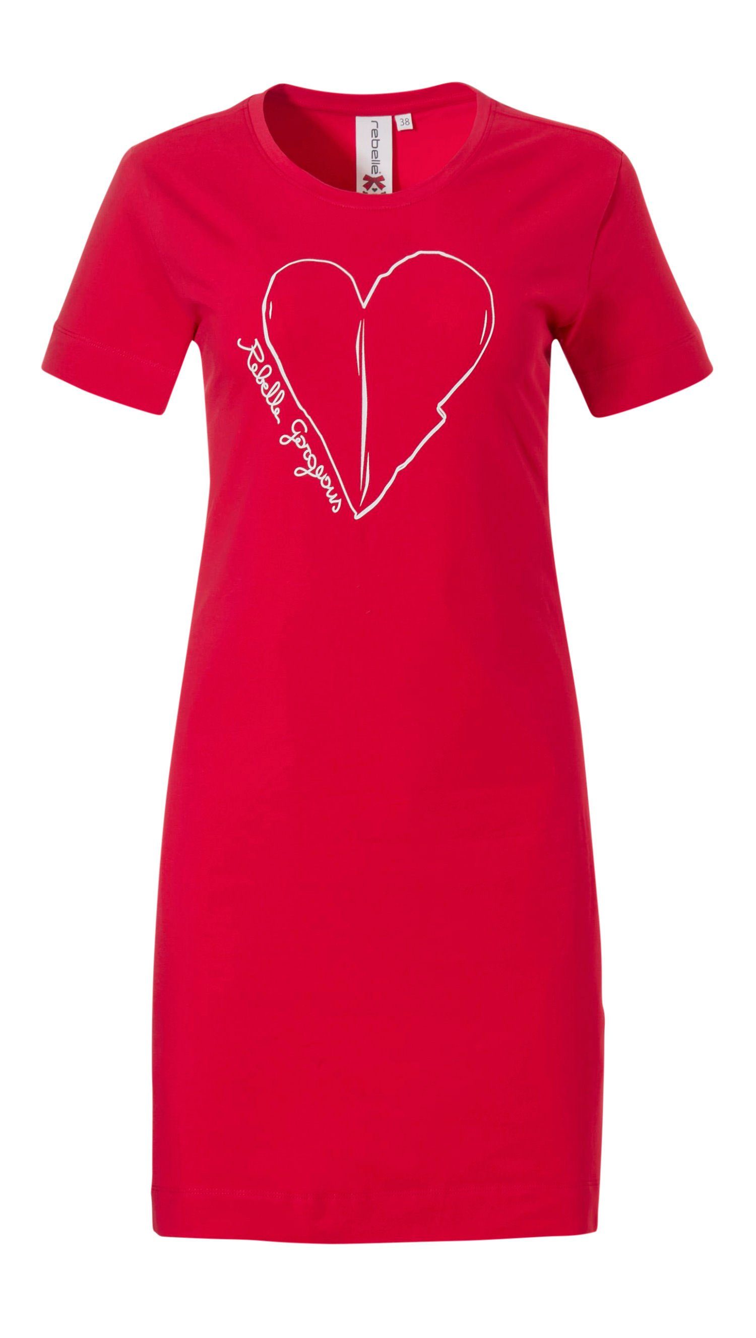 Rebelle Nachthemd Damen Nachthemd (1-tlg) mit Herz günstig online kaufen