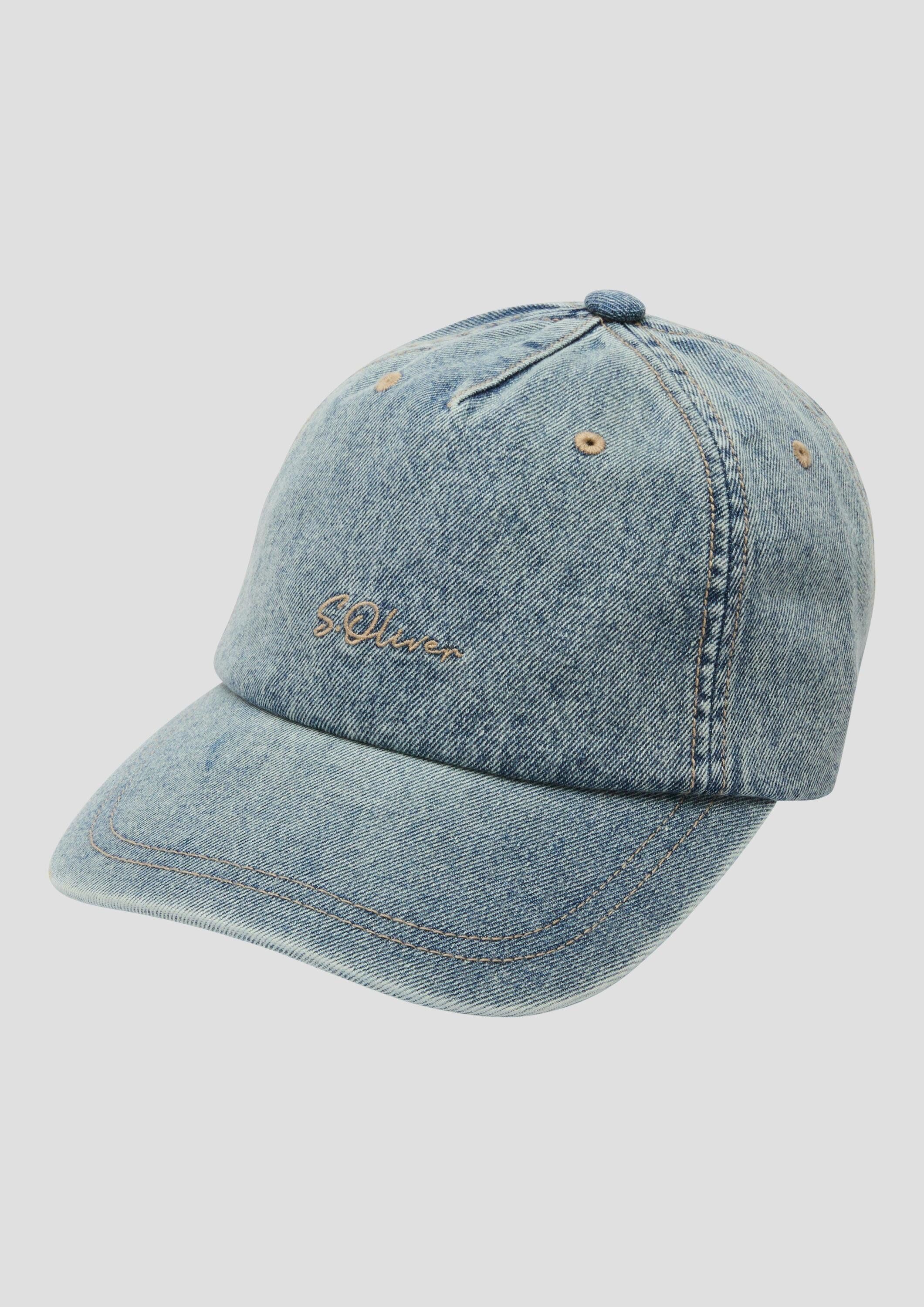 s.Oliver Snapback Cap Kappe Cap aus gewaschenem Denim mit Logo